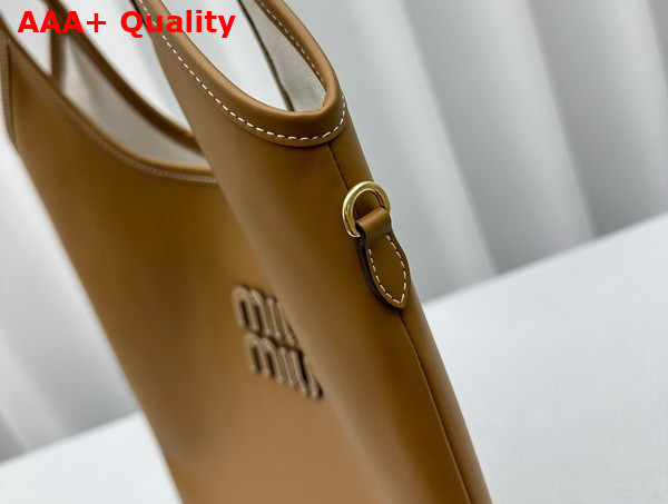 Miu Miu IVY Leather Bag in Caramel 5BG231 Replica