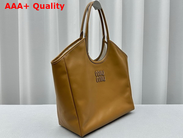 Miu Miu IVY Leather Bag in Caramel 5BG276 Replica