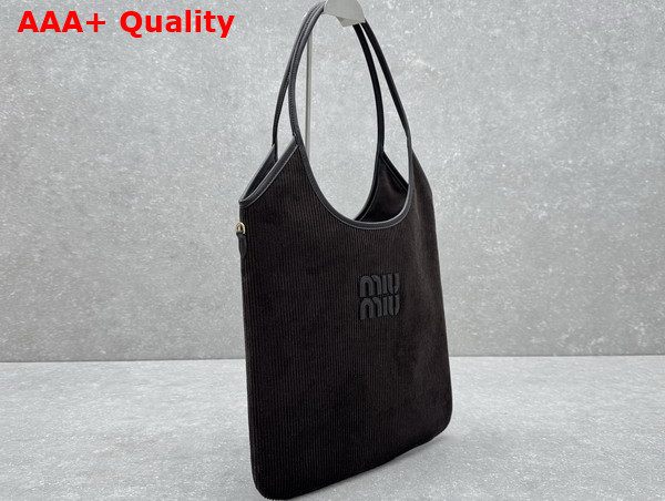 Miu Miu Ivy Corduroy Bag in Dark Brown 5BG231 Replica