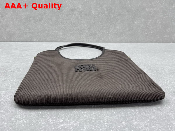 Miu Miu Ivy Corduroy Bag in Dark Brown 5BG231 Replica