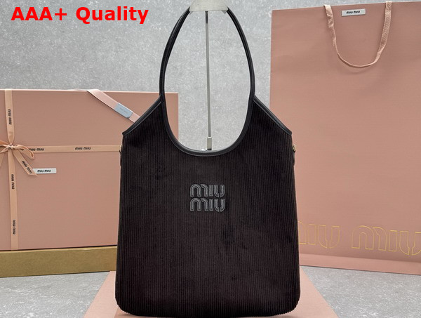 Miu Miu Ivy Corduroy Bag in Dark Brown 5BG231 Replica
