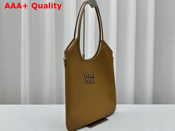 Miu Miu Ivy Leather Bag in Cognac 5BG231 Replica