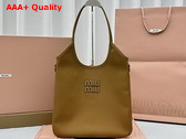 Miu Miu Ivy Leather Bag in Cognac 5BG231 Replica