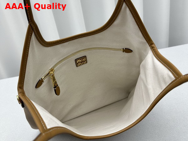 Miu Miu Ivy Leather Bag in Cognac 5BG231 Replica