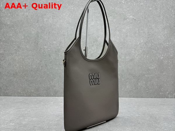 Miu Miu Ivy Leather Bag in Grey 5BG231 Replica