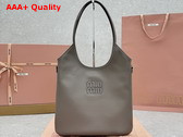 Miu Miu Ivy Leather Bag in Grey 5BG231 Replica