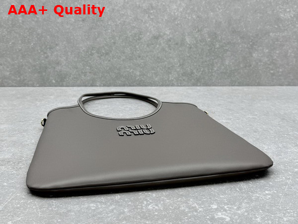 Miu Miu Ivy Leather Bag in Grey 5BG231 Replica