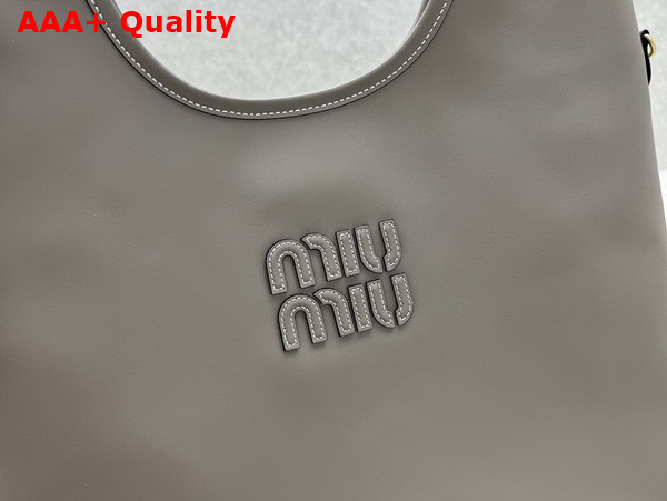 Miu Miu Ivy Leather Bag in Grey 5BG231 Replica