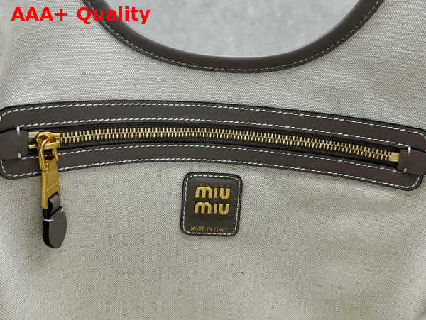 Miu Miu Ivy Leather Bag in Grey 5BG231 Replica