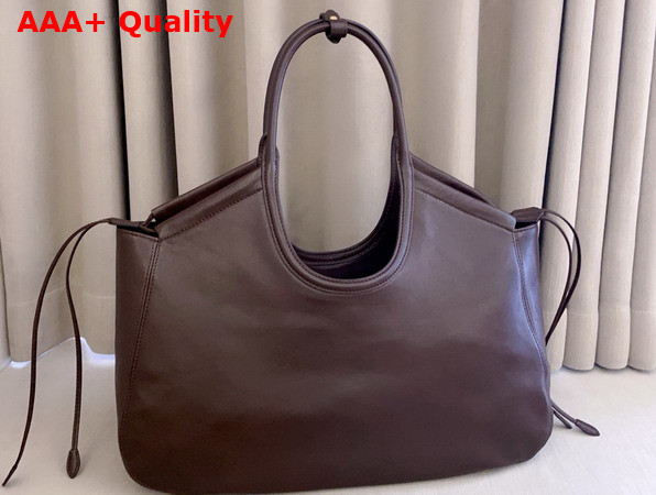 Miu Miu Ivy Nappa Leather Shopping Bag in Briarwood 5BG342 Replica