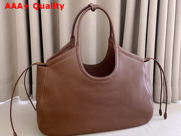 Miu Miu Ivy Nappa Leather Shopping Bag in Oak 5BG342 Replica
