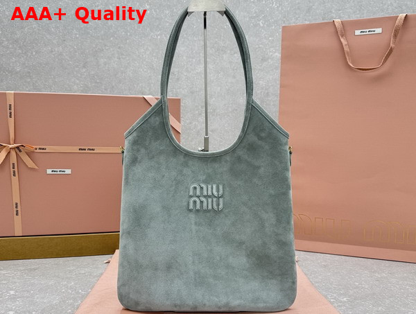 Miu Miu Ivy Suede Bag in Powder Blue 5BG231 Replica