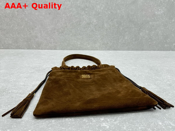 Miu Miu Joie Suede Leather Bag in Sienna 5BG303 Replica
