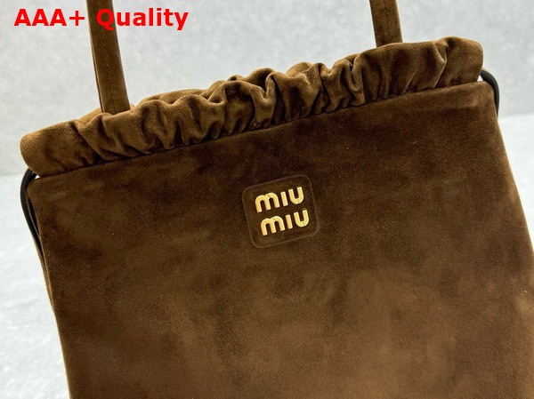 Miu Miu Joie Suede Leather Bag in Sienna 5BG303 Replica