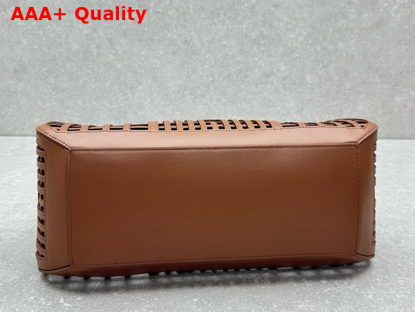 Miu Miu Large Leather Basket in Cognac 5BA293 Replica