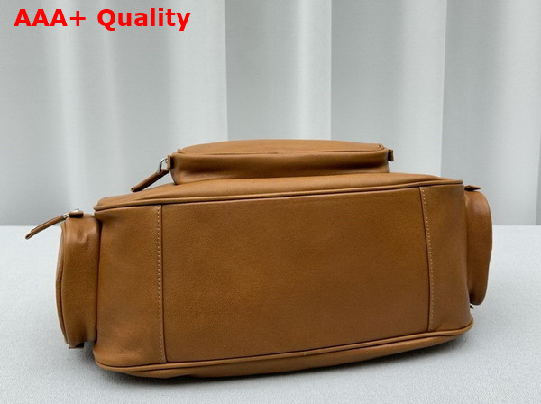 Miu Miu Large Pocket Nappa Leather Bag in Caramel Washed Leather Replica