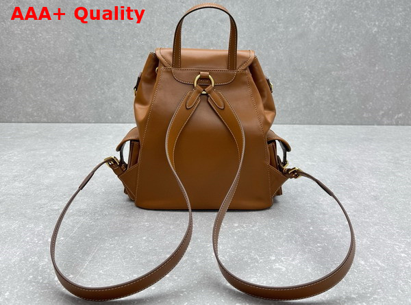 Miu Miu Leather Backpack in Cognac 5BZ042 Replica