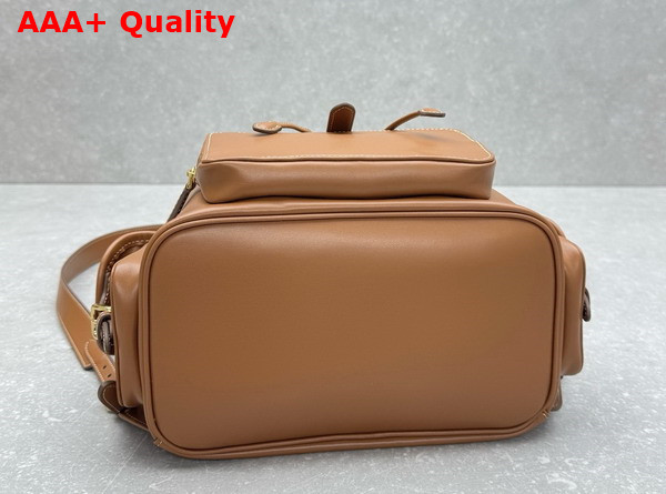 Miu Miu Leather Backpack in Cognac 5BZ042 Replica