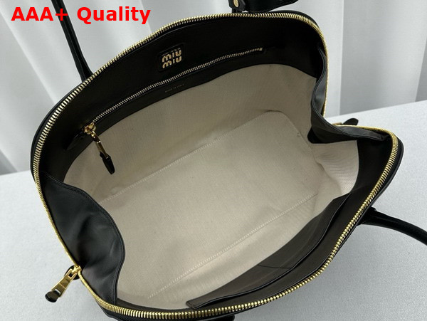 Miu Miu Leather Bag in Black 5BA289 Replica