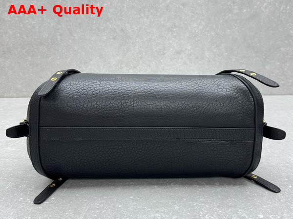 Miu Miu Leather Bag in Black Textured Nappa Leather 5BC190 Replica