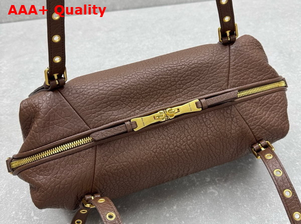 Miu Miu Leather Bag in Sienna Textured Nappa Leather 5BC190 Replica