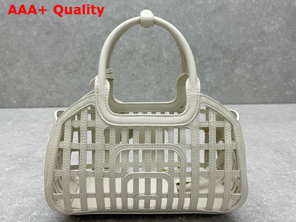 Miu Miu Leather Basket in Chalk White 5BA294 Replica