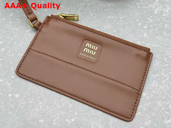 Miu Miu Leather Basket in Cognac 5BA294 Replica