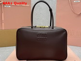 Miu Miu Leather Beau Bag in Briarwood 5BB117 Replica
