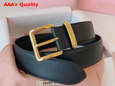 Miu Miu Leather Belt in Black 5CC536 Replica