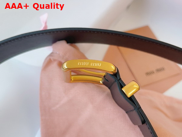 Miu Miu Leather Belt in Black 5CC536 Replica