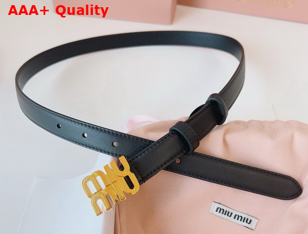 Miu Miu Leather Belt in Black 5CC559 Replica