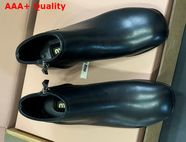 Miu Miu Leather Booties in Black 5T519E Replica