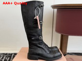 Miu Miu Leather Boots in Black 5W315E Replica