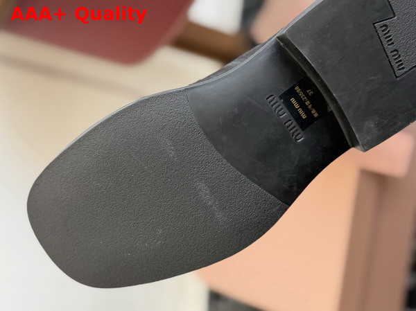 Miu Miu Leather Boots in Black 5W315E Replica