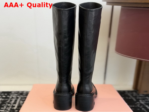 Miu Miu Leather Boots in Black 5W493E Replica