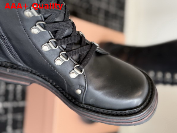 Miu Miu Leather Boots in Black Inspired by a Miu Miu Archive Style 5W798E Replica