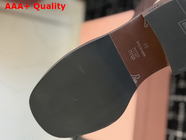 Miu Miu Leather Boots in Briarwood 5W493E Replica