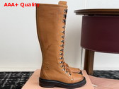 Miu Miu Leather Boots in Cognac Inspired by a Miu Miu Archive Style 5W798E Replica