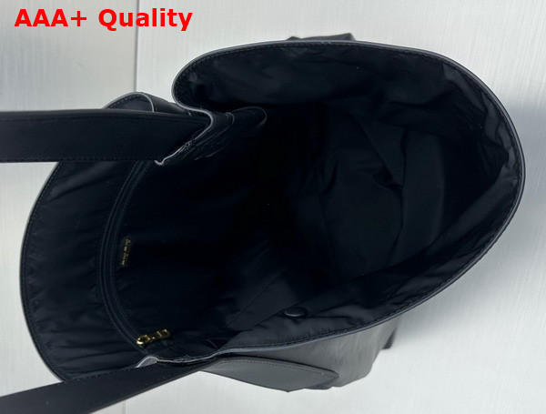 Miu Miu Leather Hobo Bag in Black 5BC154 Replica