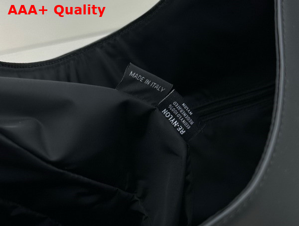 Miu Miu Leather Hobo Bag in Black 5BC155 Replica