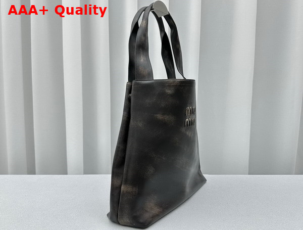 Miu Miu Leather Hobo Bag in Brown 5BC119 Replica
