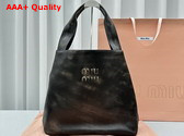 Miu Miu Leather Hobo Bag in Brown 5BC119 Replica