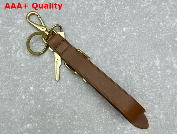 Miu Miu Leather Key Ring Trick in Cognac 5TT176 Replica