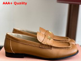 Miu Miu Leather Loafers in Cognac 5D398E Replica