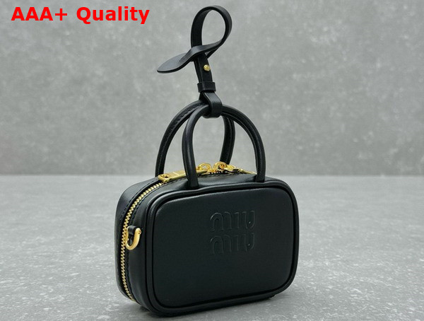 Miu Miu Leather Micro Bag in Black 5NR036 Replica
