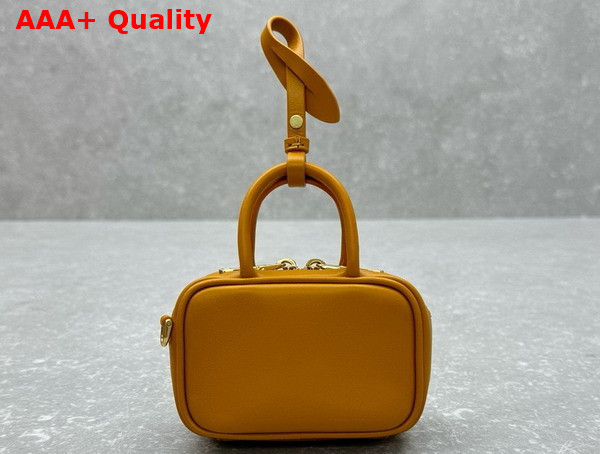 Miu Miu Leather Micro Bag in Ochre 5NR036 Replica