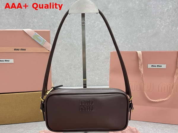 Miu Miu Leather Pouch in Briarwood 5NE024 Replica