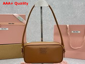 Miu Miu Leather Pouch in Cognac 5NE024 Replica