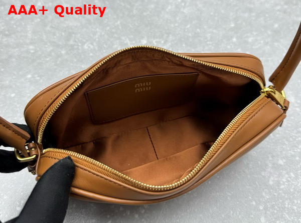 Miu Miu Leather Pouch in Cognac 5NE024 Replica