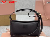 Miu Miu Leather Pouch in Dark Brown and Papaya 5NF462 Replica